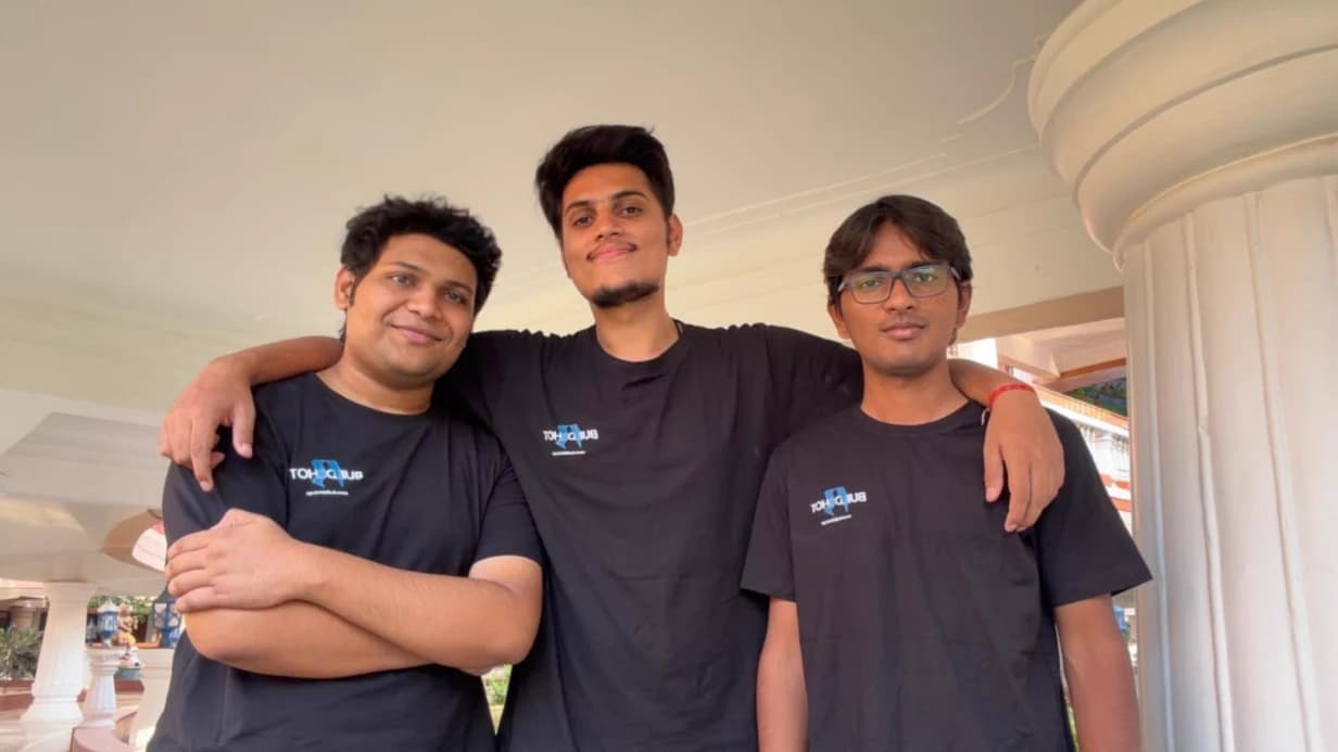 BuildShot Founders: Pratik Patwe, Krishna Kumar Jha, and Parth Dhatrak